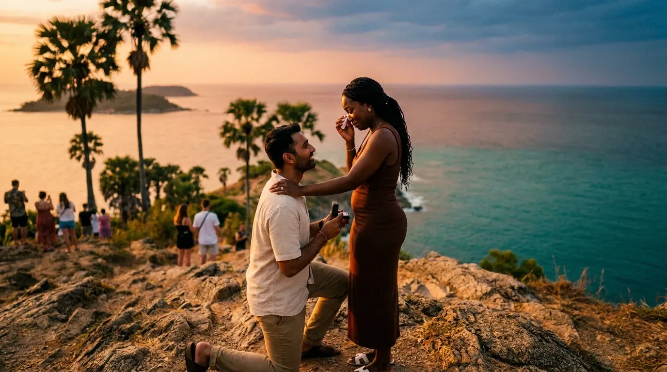 How to Write a Proposal Speech at Promthep Cape, Phuket, Thailand