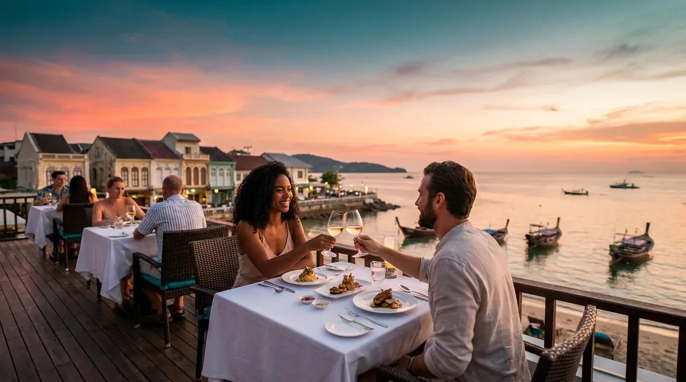 12 Most Romantic Restaurants in Phuket at Phuket Old Town, Thailand