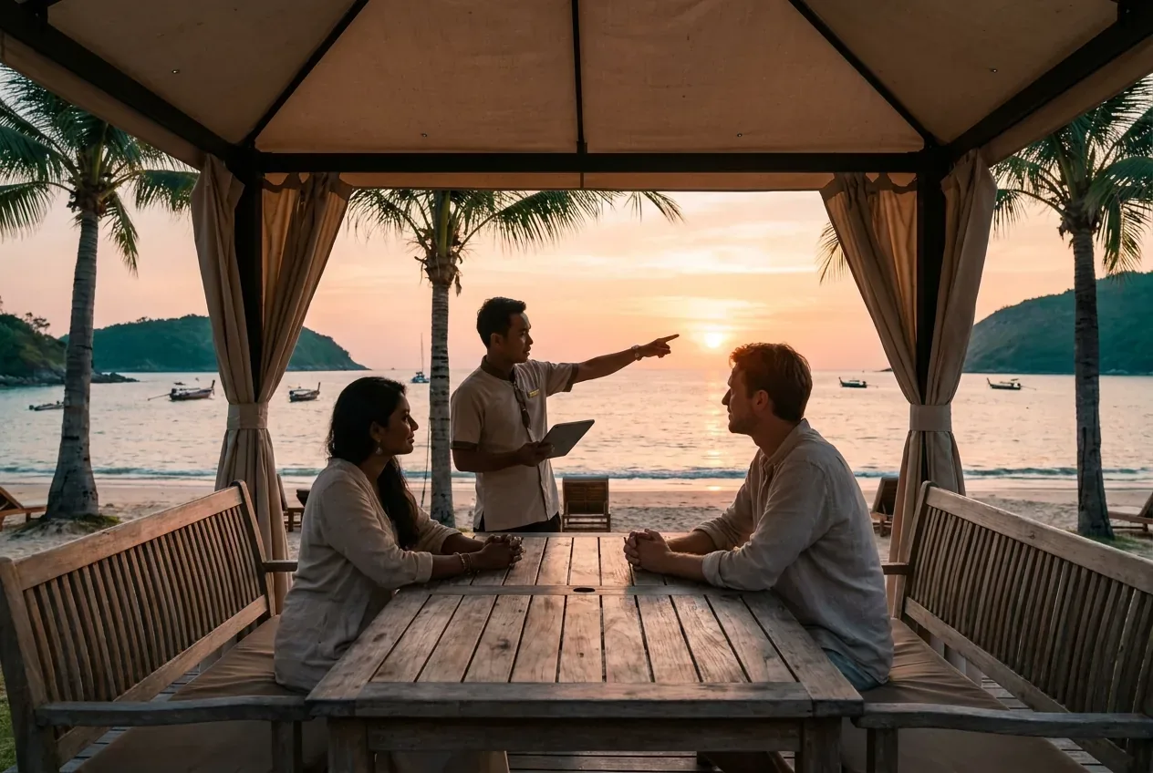 Contact Proposal Phuket at Nai Harn Beach, Phuket, Thailand